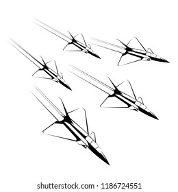 Vector drawn fighter, isolated on white background.