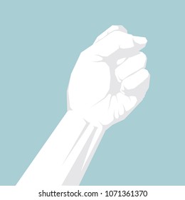 Vector drawn fist. Power concept design.