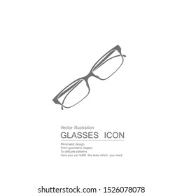 Vector drawn glasses. Isolated on white background.
