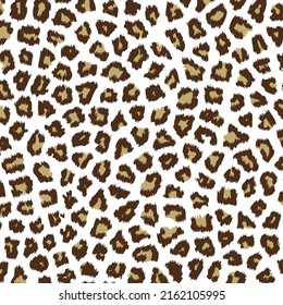 
vector drawn leopard print on white background
