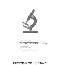 Vector drawn microscope. Isolated on white background.