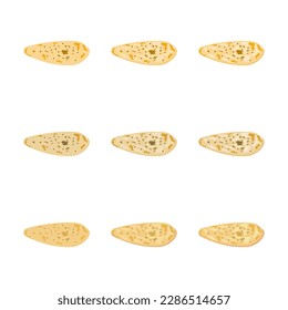 Un vector dibujado naan ilustración del pan con varios colores y cantidad de detalles