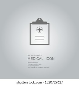 Vector drawn notepad icon. Isolated on grey background.