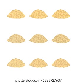 A vector drawn oats illustration with various colors, styles and amount of details