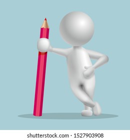 Vector drawn people symbol,Rely on the pencil.Image uses a grid gradient.	