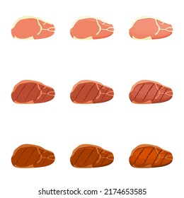 Eine Vektorgrafik mit verschiedenen Farben, Stilen und Details