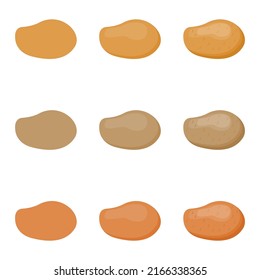 Ilustración de papa dibujada por vectores con varios colores y cantidad de detalles