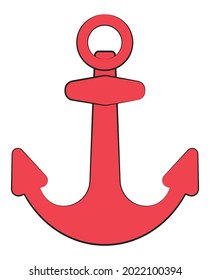 roter Vektor-roter Anker