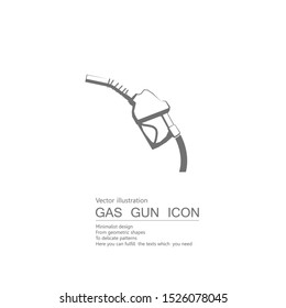 Vector drawn refueling gun. Isolated on white background.
