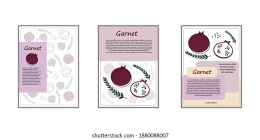 Vector drawn sketch fruit banners set. Eco food.Vector illustration. Dessert menu, perfumery, natural cosmetics, body care products. With space for text