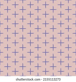 Vector dibujado violeta cruza un patrón rosa transparente