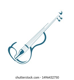 Vector drawn violin. Isolated on white background.