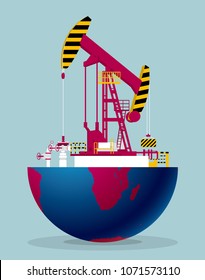 Vector drawn working oil pump