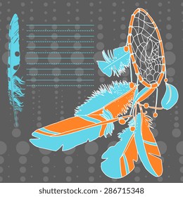 Vector Dream catcher card