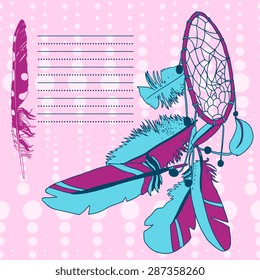 Vector Dream catcher card