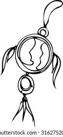 the vector of dream catcher design