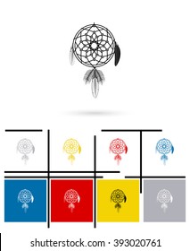 Vector dream catcher icon or dream catcher sign.