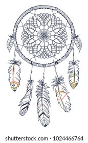 Vector dream catcher. Native american talisman