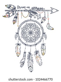 Vector dream catcher. Native american talisman