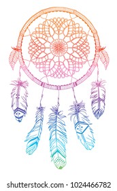 Vector dream catcher. Native american talisman