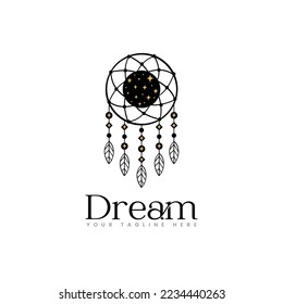Vector dream cosmetics logo design template 