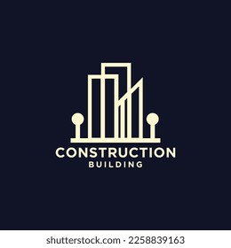 Vector dream house and building construction logo architect vector, modern template.