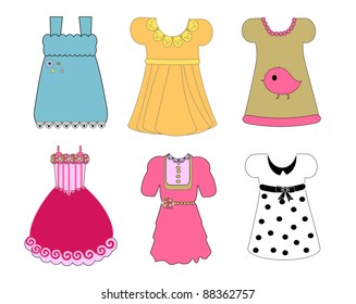 vector, dress