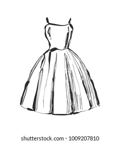 barbie dress drawing easy