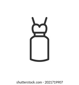 Vector dress line icon. Symbol in trendy outline style. Vector illustration isolated on a white background. 