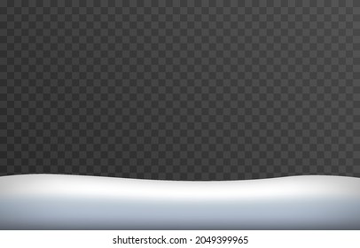 Vector drifts on isolated transparent background. Snow png, snowdrifts, winter, snow on the ground. Winter design element.
