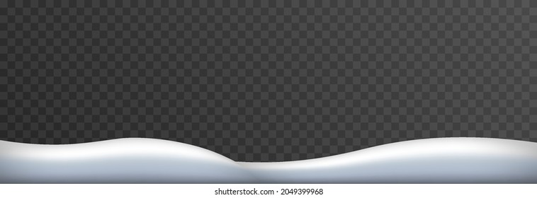 Vector Drifts On Isolated Transparent Background. Snow Png, Snowdrifts, Winter, Snow On The Ground. Winter Design Element.