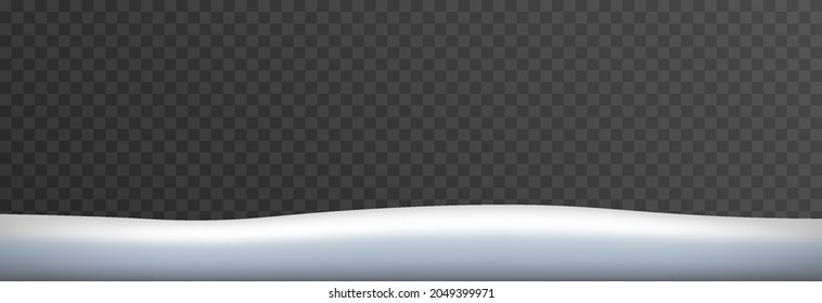 Vector drifts on isolated transparent background. Snow png, snowdrifts, winter, snow on the ground. Winter design element.