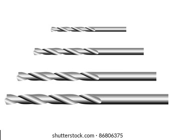 Vector Drill Bit On White Background