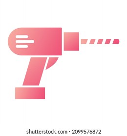  Vector Drill Glyph Gradient Icon Design
