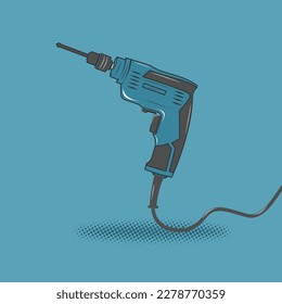 Vector drilling machine high quality by miga.studio