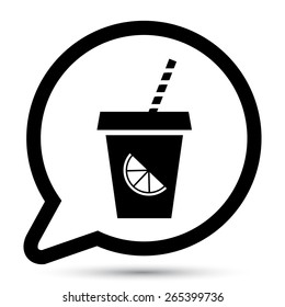 Vector drink bubble icon. File format eps 10