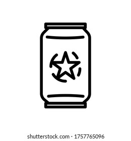 vector drink cans with outline style