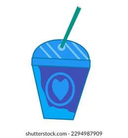 taza de bebida vectorial sobre fondo blanco