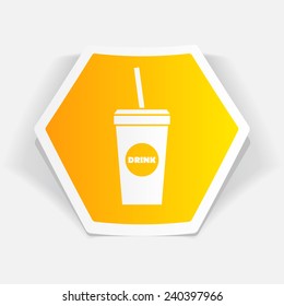 Vector drink icon. Food icon. Eps10
