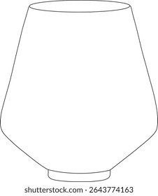 Ilustração de bebida vetorial, desenho de linha