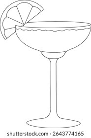 Ilustração de bebida vetorial, desenho de linha