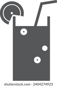 vector drink lines icons set grey on white background
