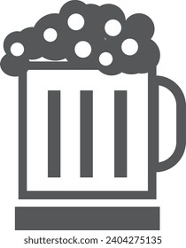 líneas de bebida vectorial iconos ajustar gris en fondo blanco