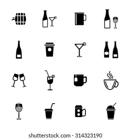 Vector drinks & beverages icons set