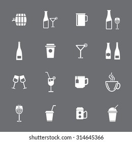 Vector drinks & beverages icons set