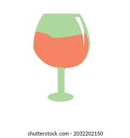 vector drinks glass logo or vector minimalist illustration