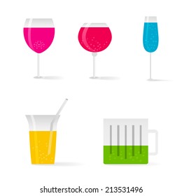 Vector drinks icons