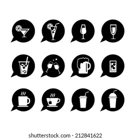 Vector drinks  icons set