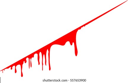 Vector dripping blood, Vector illustration 