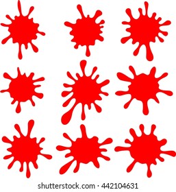 Vector dripping  blood. Blood liquid, vector illustration